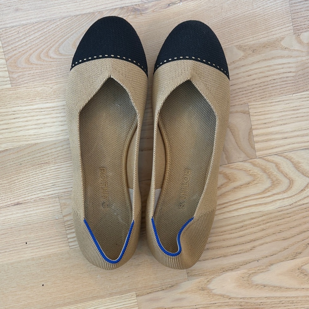 Rothy's Black and Tan Women's Flats